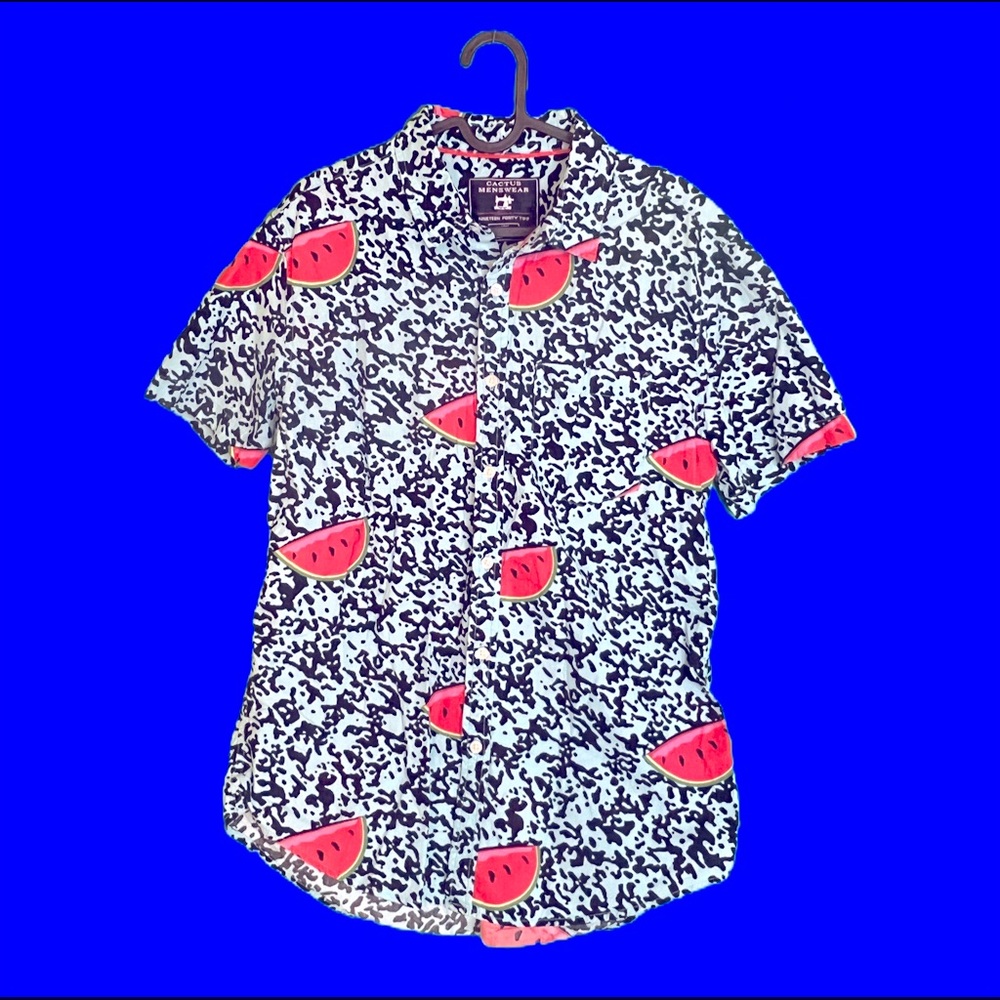 Blue and black patterned Mens cactus menswear nineteen forty two watermelon